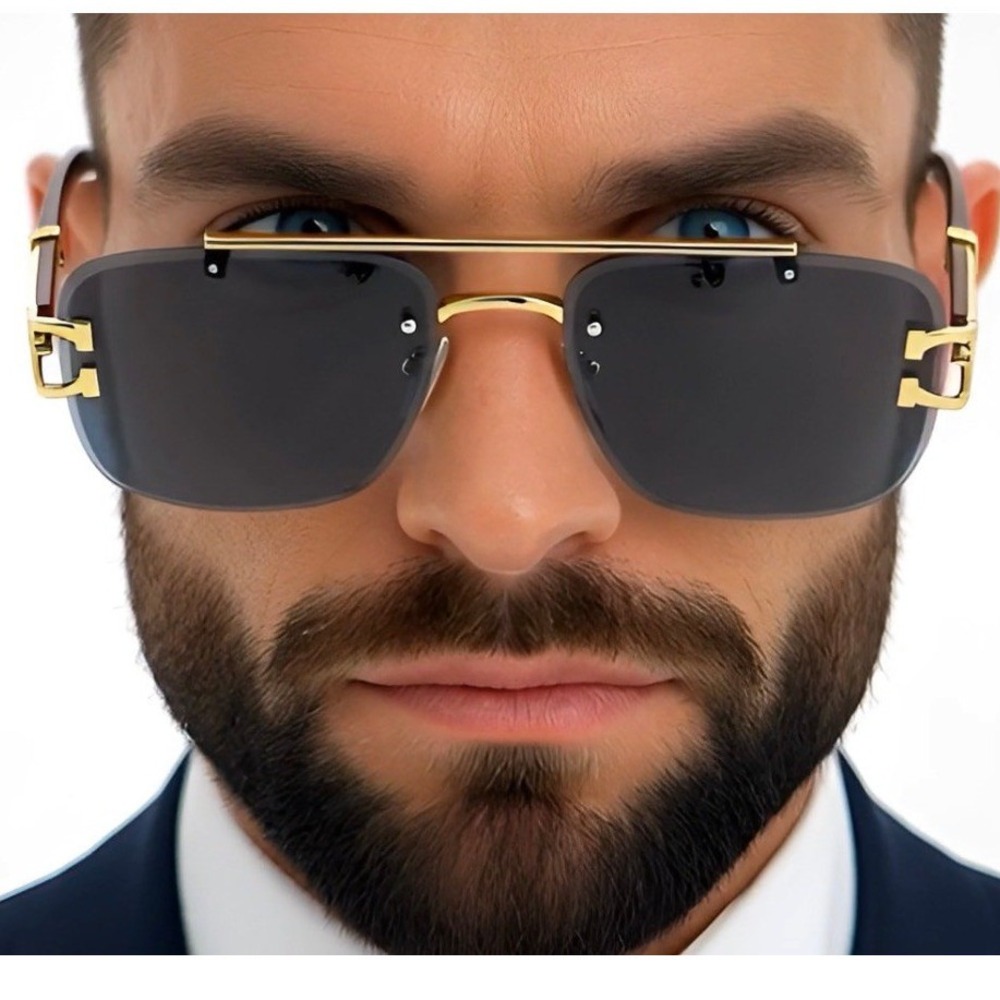 Sunglasses Men Shades UV400 Sun Protection‎ Dark Grey Lens LEntes Gafas Humbres